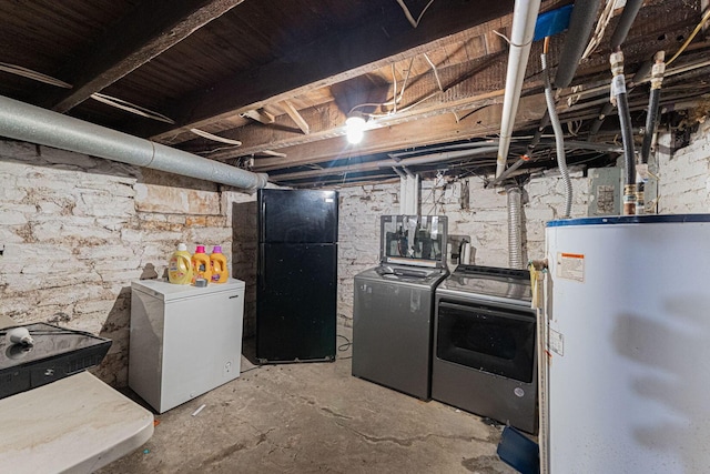 1808 S 6th St, Columbus, OH 43207 - washroom featuring washer and clothes dryer and water heater