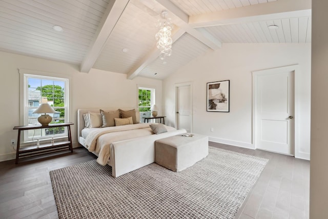 1884 W Lane Ave, Columbus, OH 43221 - bedroom with a chandelier, wood finished floors, and baseboards