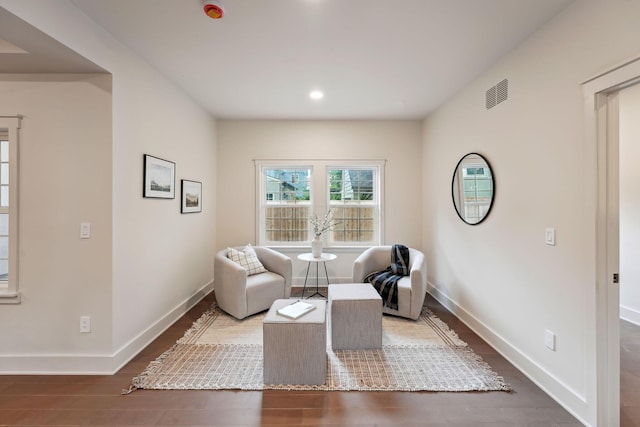 1884 W Lane Ave, Columbus, OH 43221 - living area featuring baseboards, wood finished floors, and recessed lighting