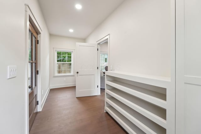1884 W Lane Ave, Columbus, OH 43221 - corridor with dark wood-style flooring, recessed lighting, and baseboards