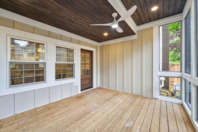 1884 W Lane Ave, Columbus, OH 43221 - wooden deck with a ceiling fan