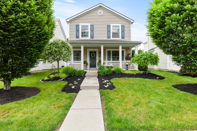 4088 Sweet Shadow Ave, Columbus, OH 43230 - traditional-style home with covered porch and a front lawn