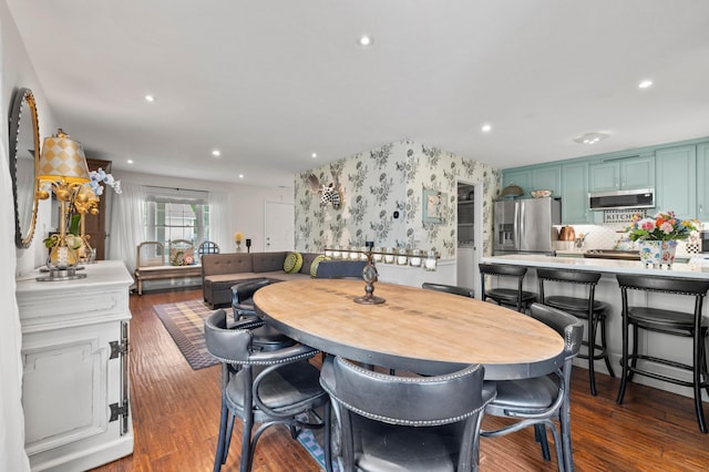 4088 Sweet Shadow Ave, Columbus, OH 43230 - dining area featuring dark wood finished floors and recessed lighting