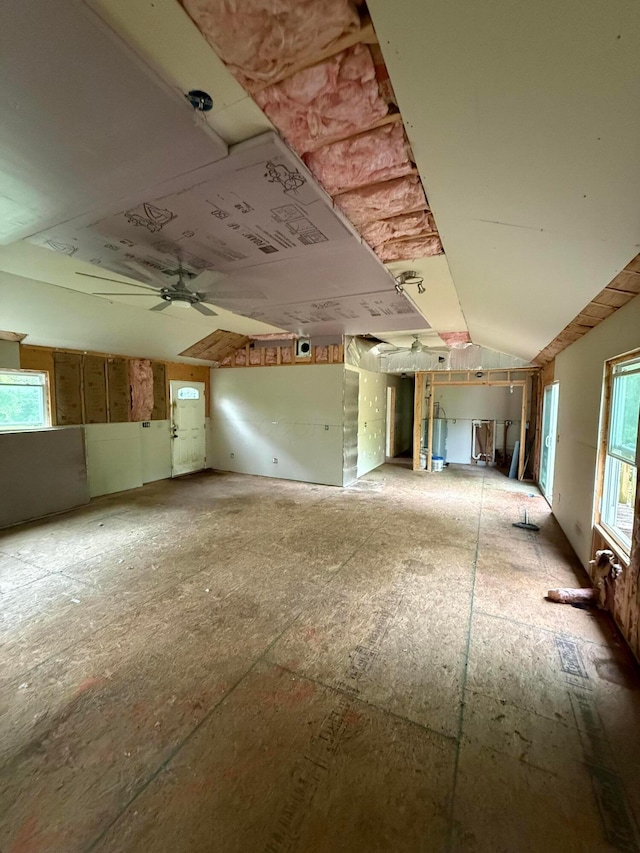 3436 London Lancaster Rd, Groveport, OH 43125 - empty room featuring a ceiling fan and vaulted ceiling