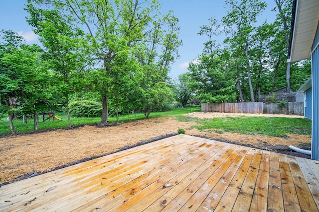 13404 Maple Rd NE, Thornville, OH 43076 - wooden terrace featuring view of wooded area