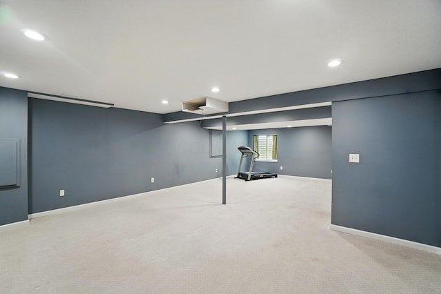 790 Salinger Dr, Lithopolis, OH 43136 - basement with recessed lighting, baseboards, and carpet flooring