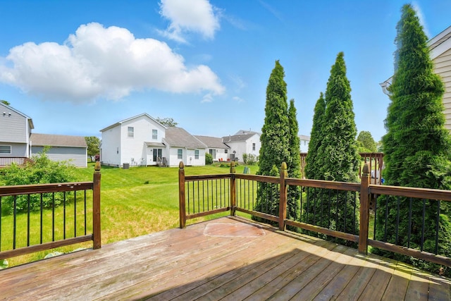 790 Salinger Dr, Lithopolis, OH 43136 - wooden terrace featuring a residential view and a yard