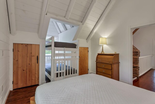 510 Natchez Ln, Sugar Grove, OH 43155 - bedroom with wood finished floors, radiator, and wood ceiling