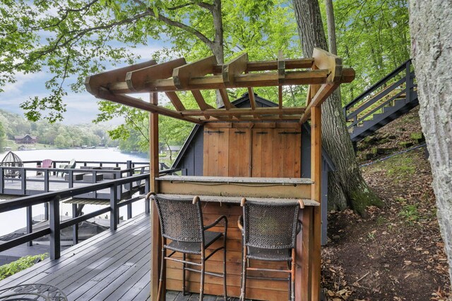 510 Natchez Ln, Sugar Grove, OH 43155 - dock featuring a water view and stairs