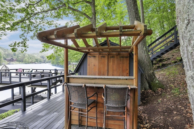 510 Natchez Ln, Sugar Grove, OH 43155 - dock with a water view and stairs