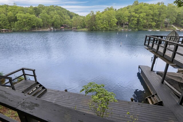 510 Natchez Ln, Sugar Grove, OH 43155 - dock featuring a water view and a forest view