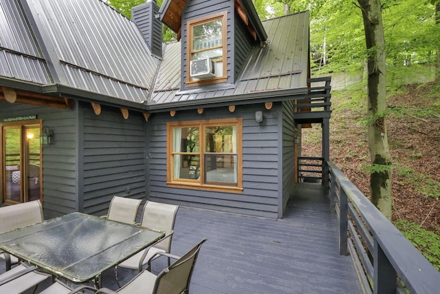 510 Natchez Ln, Sugar Grove, OH 43155 - wooden terrace with outdoor dining space and cooling unit