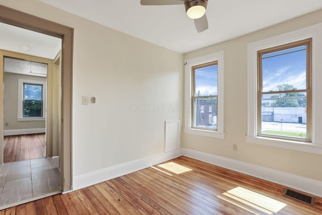 399 E Woodrow Ave, Columbus, OH 43207 - empty room with wood-type flooring and ceiling fan