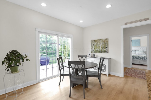2618 Triple Crown Xing, Powell, OH 43065 - dining space featuring light wood-type flooring, baseboards, and recessed lighting