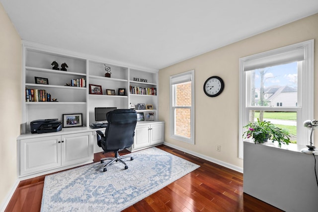 9440 Culross Ct, Dublin, OH 43017 - office area with dark wood finished floors and baseboards