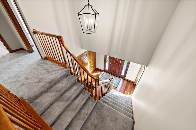 9440 Culross Ct, Dublin, OH 43017 - stairs featuring baseboards