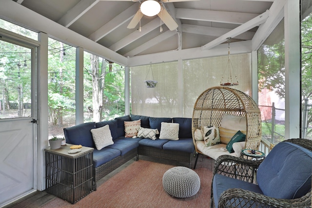 5255 Dory Ln, Columbus, OH 43235 - sunroom / solarium featuring ceiling fan and outdoor lounge area