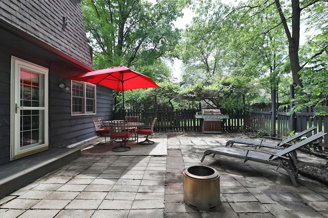 5255 Dory Ln, Columbus, OH 43235 - view of patio / terrace with outdoor dining area and a grill