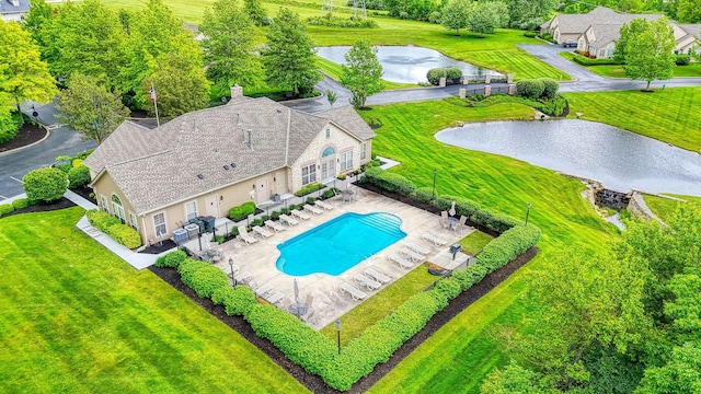 6973 Falls View Cir, Delaware, OH 43015 - aerial view of a large body of water and a pool