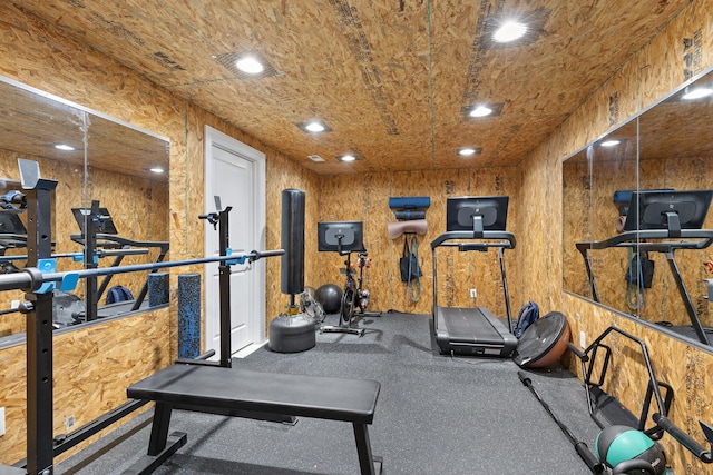 4477 Ackerly Farm Rd, New Albany, OH 43054 - exercise area with recessed lighting