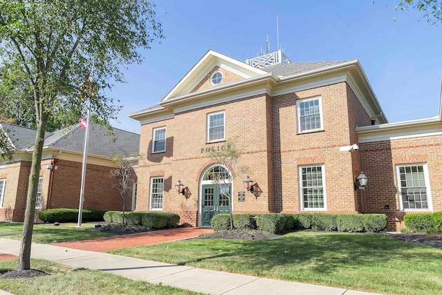 4477 Ackerly Farm Rd, New Albany, OH 43054 - colonial-style house featuring brick siding and a front yard
