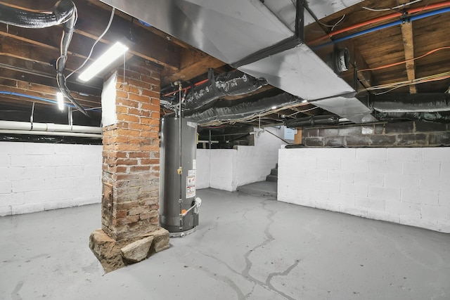 44 W 4th St, Fredericktown, OH 43019 - unfinished below grade area with water heater