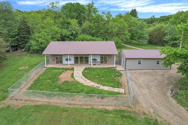 2149 Baptist Hill Rd, Chillicothe, OH 45601 - ranch-style house featuring driveway, a porch, and metal roof
