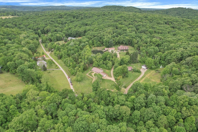 2149 Baptist Hill Rd, Chillicothe, OH 45601 - aerial view of property and surrounding area with a forest and a mountain backdrop