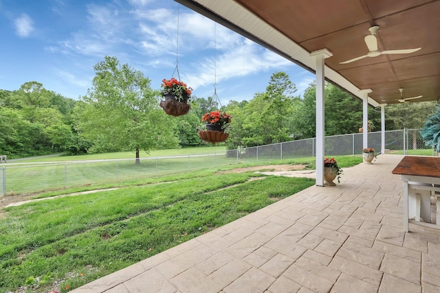 2149 Baptist Hill Rd, Chillicothe, OH 45601 - view of patio featuring a ceiling fan