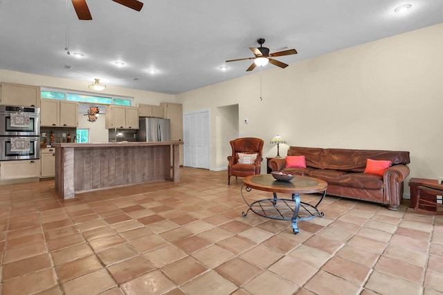 2149 Baptist Hill Rd, Chillicothe, OH 45601 - living room with a ceiling fan