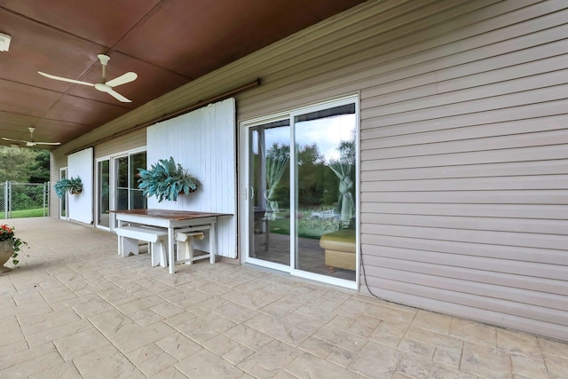 2149 Baptist Hill Rd, Chillicothe, OH 45601 - view of patio / terrace with a ceiling fan