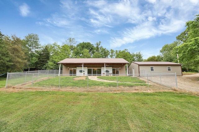 2149 Baptist Hill Rd, Chillicothe, OH 45601 - back of house with a lawn