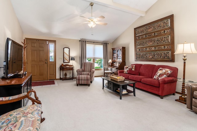 4995 Softwood Ct, Westerville, OH 43081 - carpeted living area featuring ceiling fan