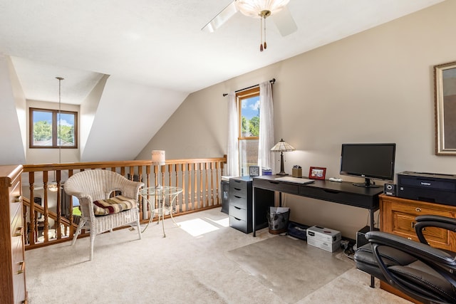 4995 Softwood Ct, Westerville, OH 43081 - carpeted home office with ceiling fan