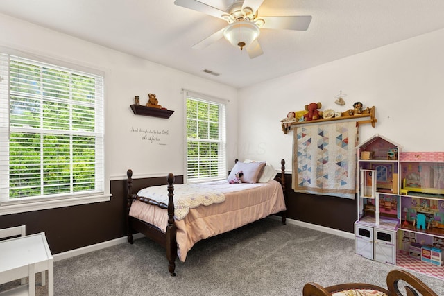 15027 King Rd, Howard, OH 43028 - carpeted bedroom with baseboards and a ceiling fan
