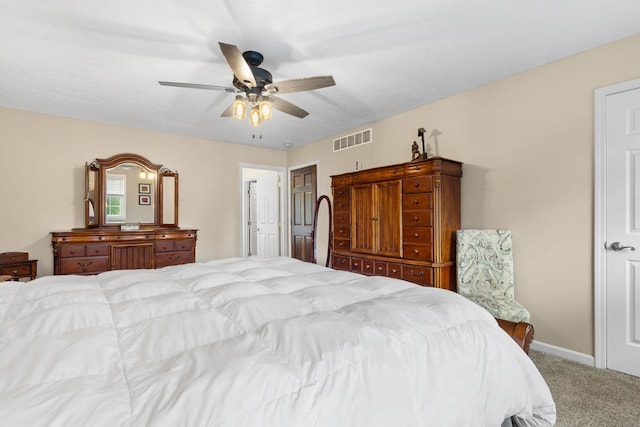 15027 King Rd, Howard, OH 43028 - carpeted bedroom with a ceiling fan and baseboards