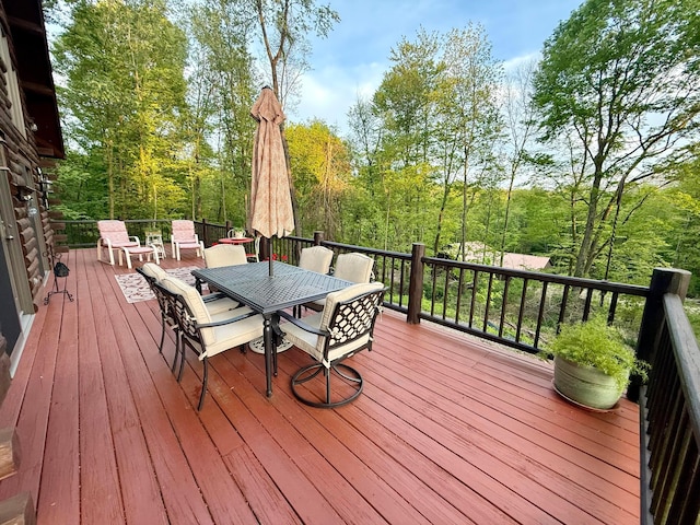 15626 Pleasant View Dr, Mount Vernon, OH 43050 - wooden deck featuring outdoor dining space