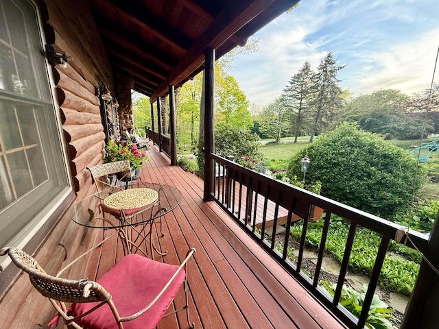 15626 Pleasant View Dr, Mount Vernon, OH 43050 - view of wooden porch