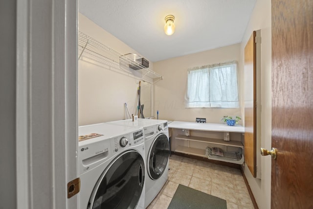 4129 Leitrim Ct, Dublin, OH 43016 - washroom with washer and clothes dryer and light tile patterned flooring