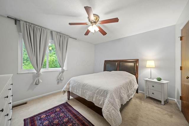 4129 Leitrim Ct, Dublin, OH 43016 - bedroom featuring light colored carpet, baseboards, and a ceiling fan