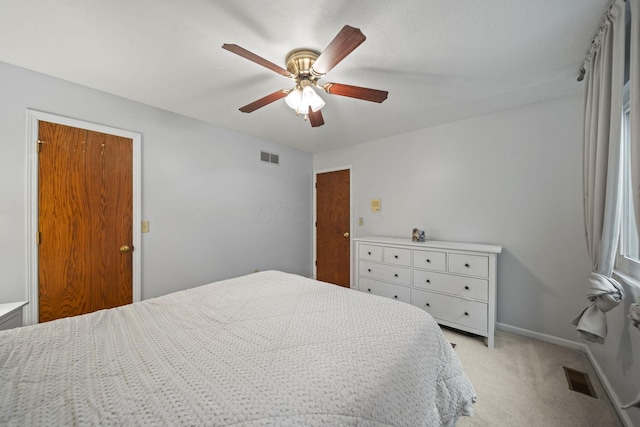 4129 Leitrim Ct, Dublin, OH 43016 - bedroom featuring light carpet, baseboards, and a ceiling fan