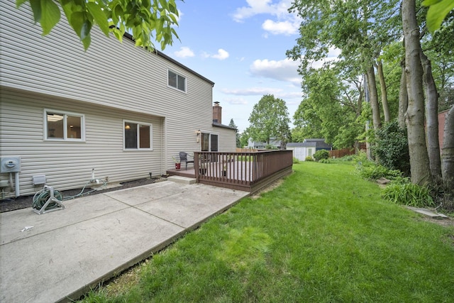 4129 Leitrim Ct, Dublin, OH 43016 - view of yard featuring a wooden deck and a patio