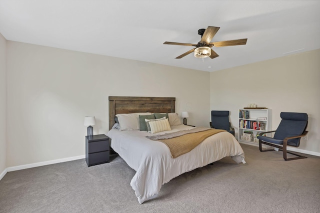 233 Dowler Dr, South Bloomfield, OH 43103 - carpeted bedroom with baseboards and ceiling fan