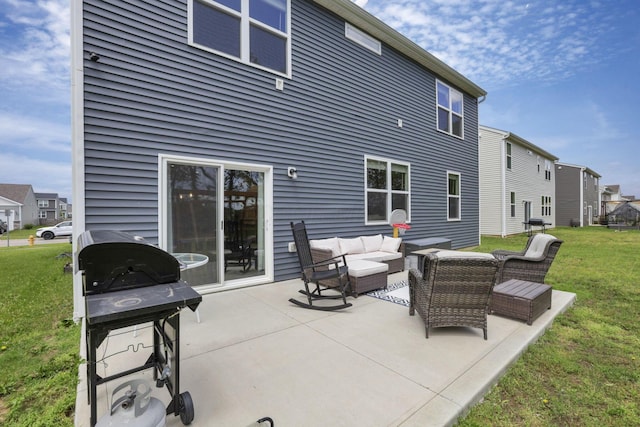 233 Dowler Dr, South Bloomfield, OH 43103 - view of patio / terrace with an outdoor hangout area, grilling area, and a residential view