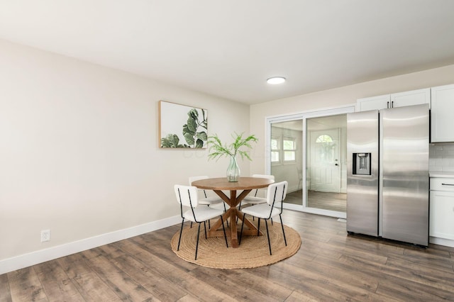 4795 Hafey Ave, Columbus, OH 43228 - dining room with dark wood finished floors, baseboards, and recessed lighting