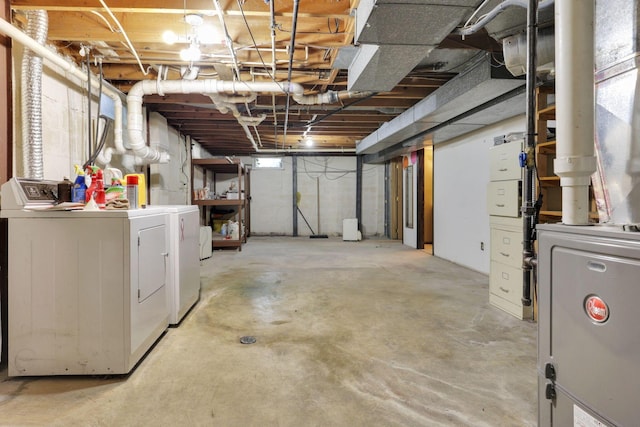 2320 Miller Paul Rd, Galena, OH 43021 - unfinished below grade area featuring washer and dryer