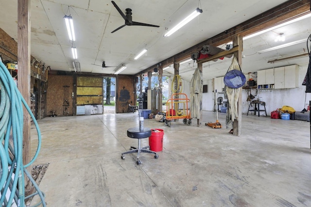 2320 Miller Paul Rd, Galena, OH 43021 - garage featuring ceiling fan