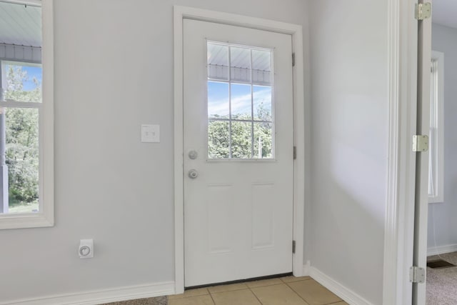 7485 Sugar Grove Rd SE, Sugar Grove, OH 43155 - doorway with baseboards and light tile patterned floors