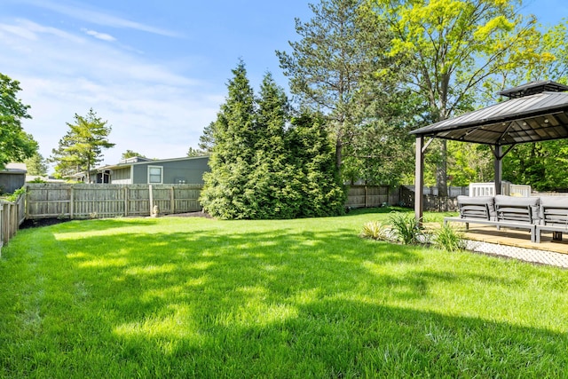 1997 Sutter Pkwy, Dublin, OH 43016 - view of yard featuring a gazebo, outdoor lounge area, and a patio