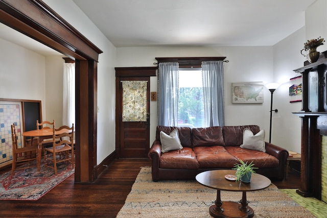 2045 N 4th St, Columbus, OH 43201 - living room featuring wood finished floors and baseboards